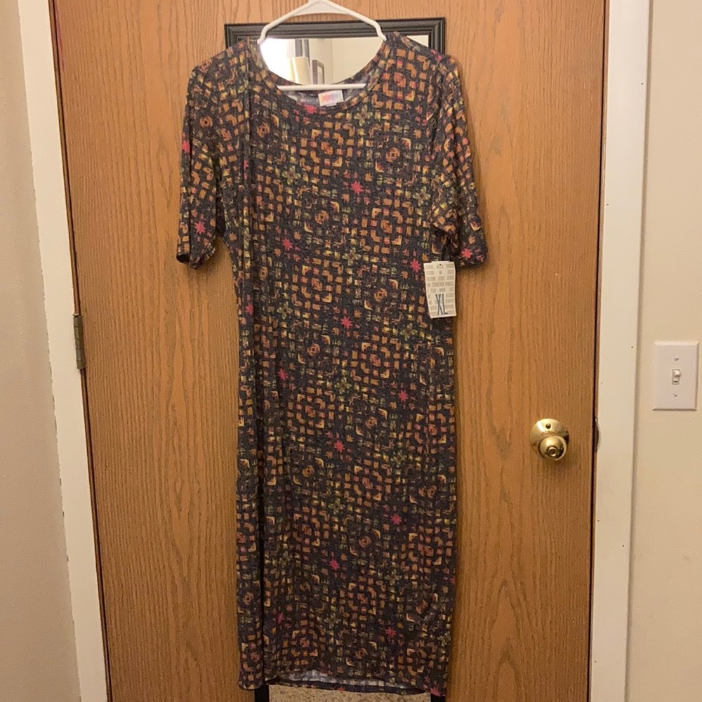 Boho print LuLaRoe Julia dress - Picture 2 of 5